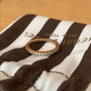 crystal rose gold ring